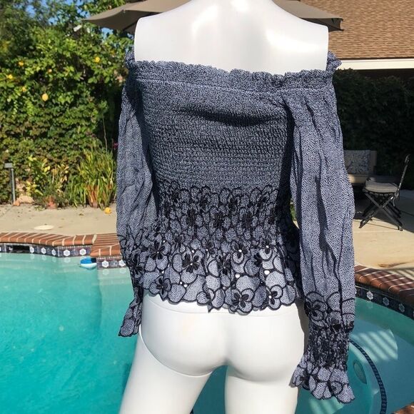 Alexis Jordana Floral Smocked Top Sz XS - Picture 6 of 10